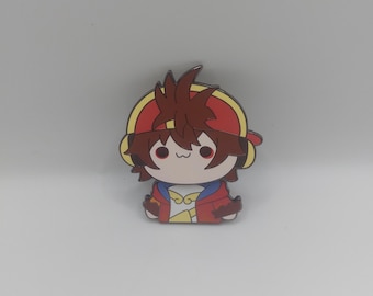 Kenji - Moving fidget toy hard enamel pin | Wiggle pin