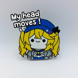 Dokibird wiggle Moving fidget toy hard enamel pin image 1