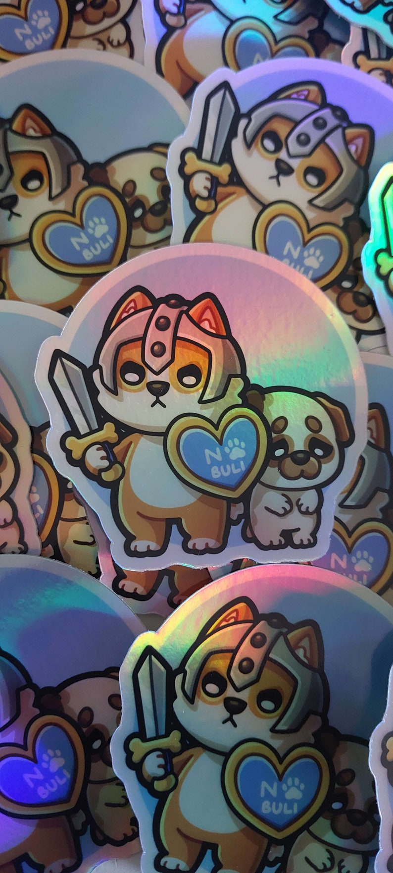 Holographic Anti-Bullying Corgi sticker Previous member reward November 2023 image 4