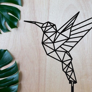 Hummingbird Geometric Indoor Houseplant Trellis or Decoration | 3D printed, multiple colors | Plant | Planter | Flowers