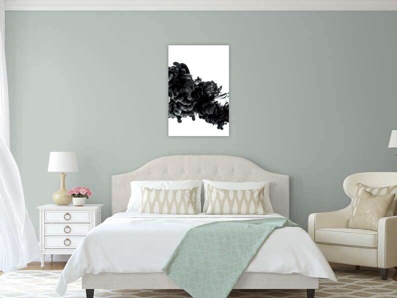 Black and White Metal Print Abstract Wall Art Etsy
