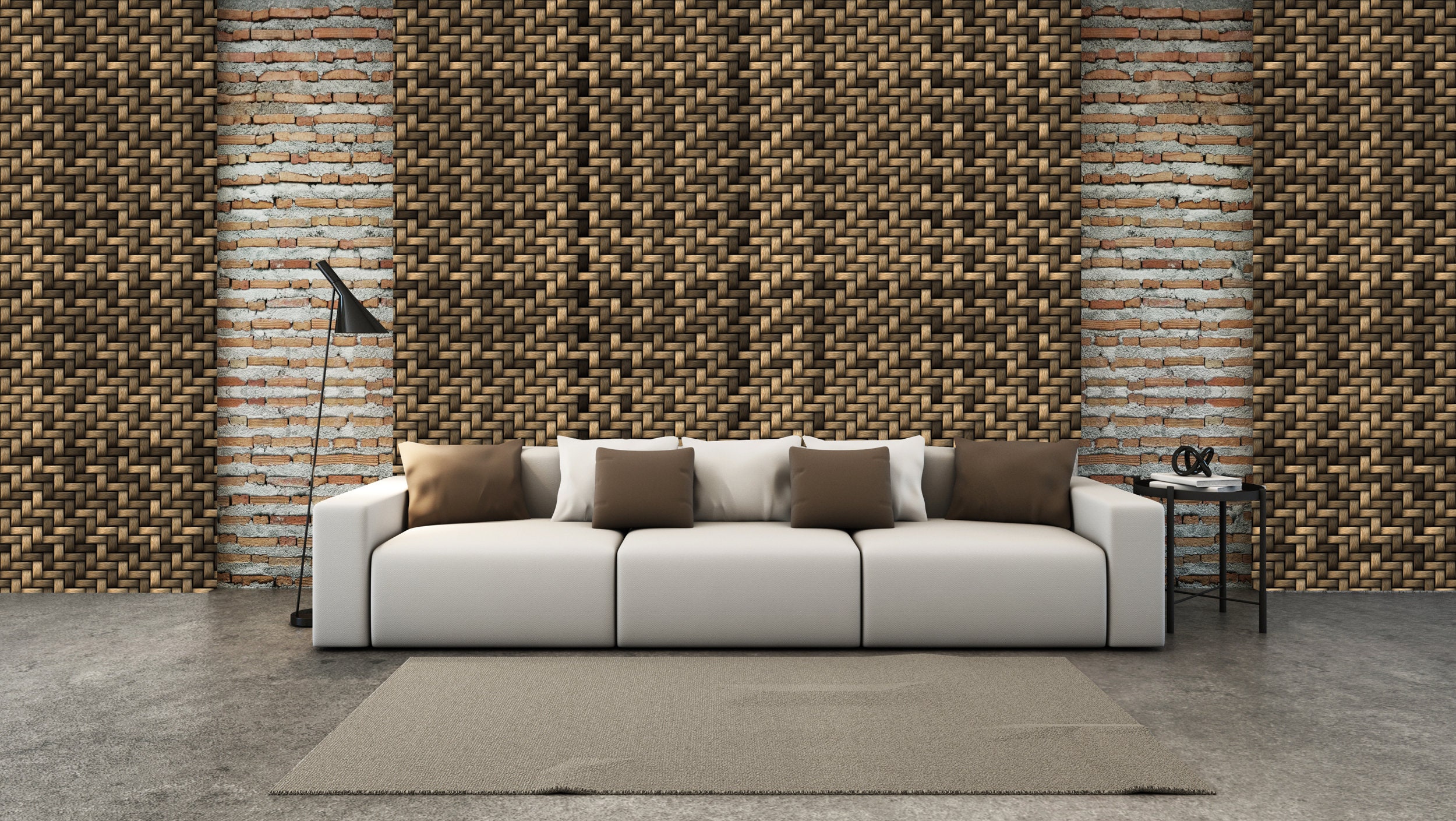 Realistic Bamboo Basket Weave Repeat Pattern Wallpaper - Etsy Finland