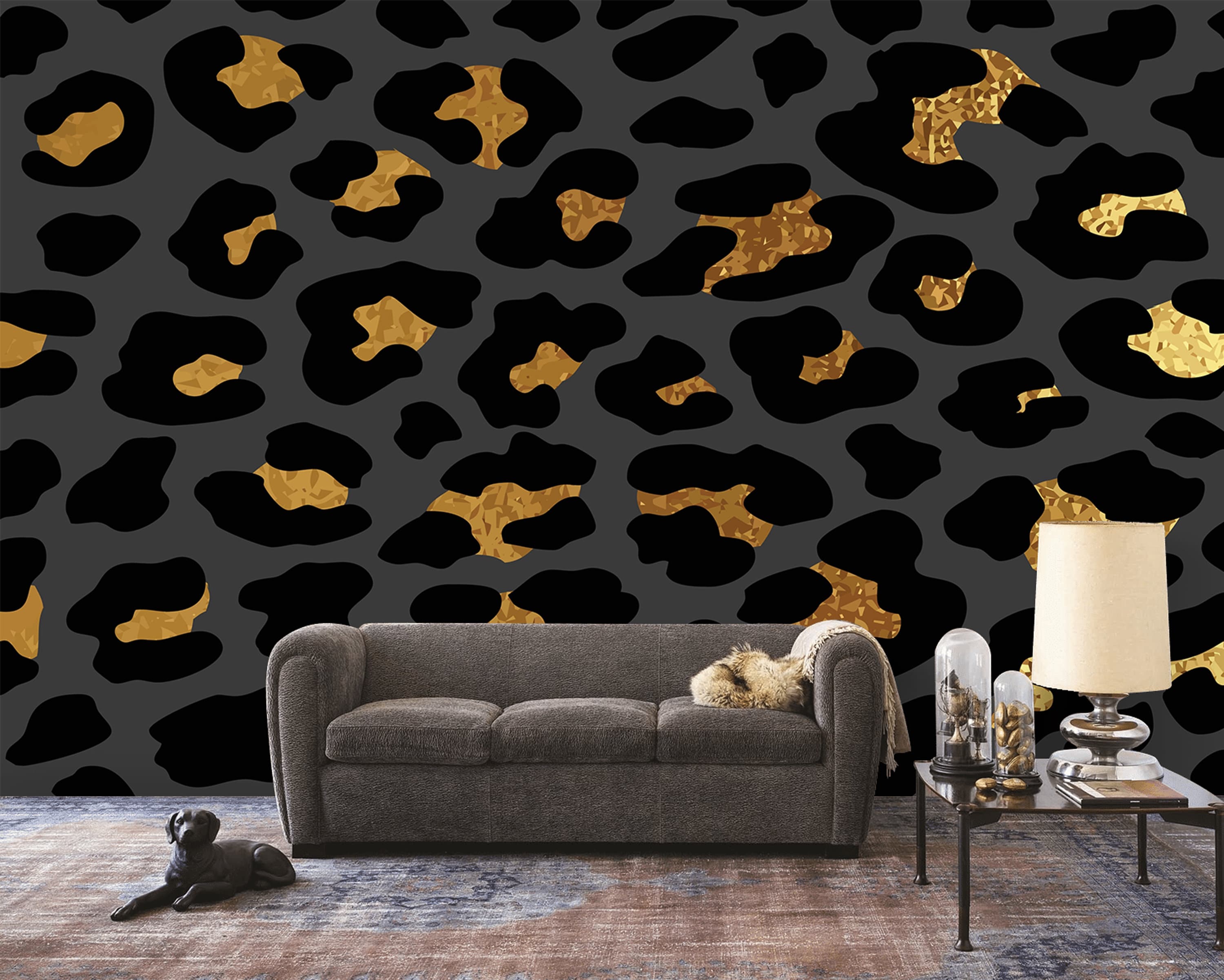 Vector Luxury Gold Leopard Skin Background. Gold Textured - Etsy