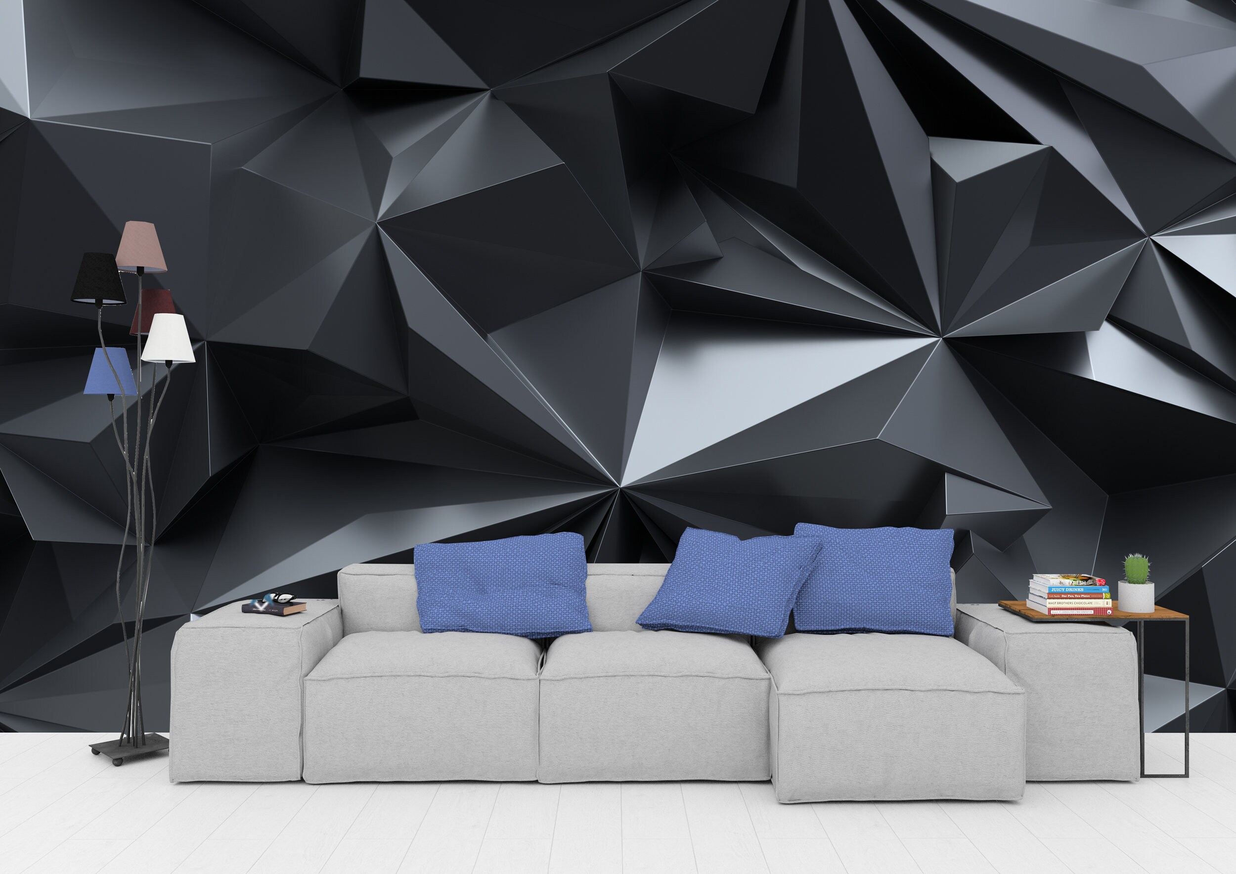 Abstract Black Crystal Background Faceted Texture Wallpaper Abstract Black Crystal Background Faceted Texture Wallpaper