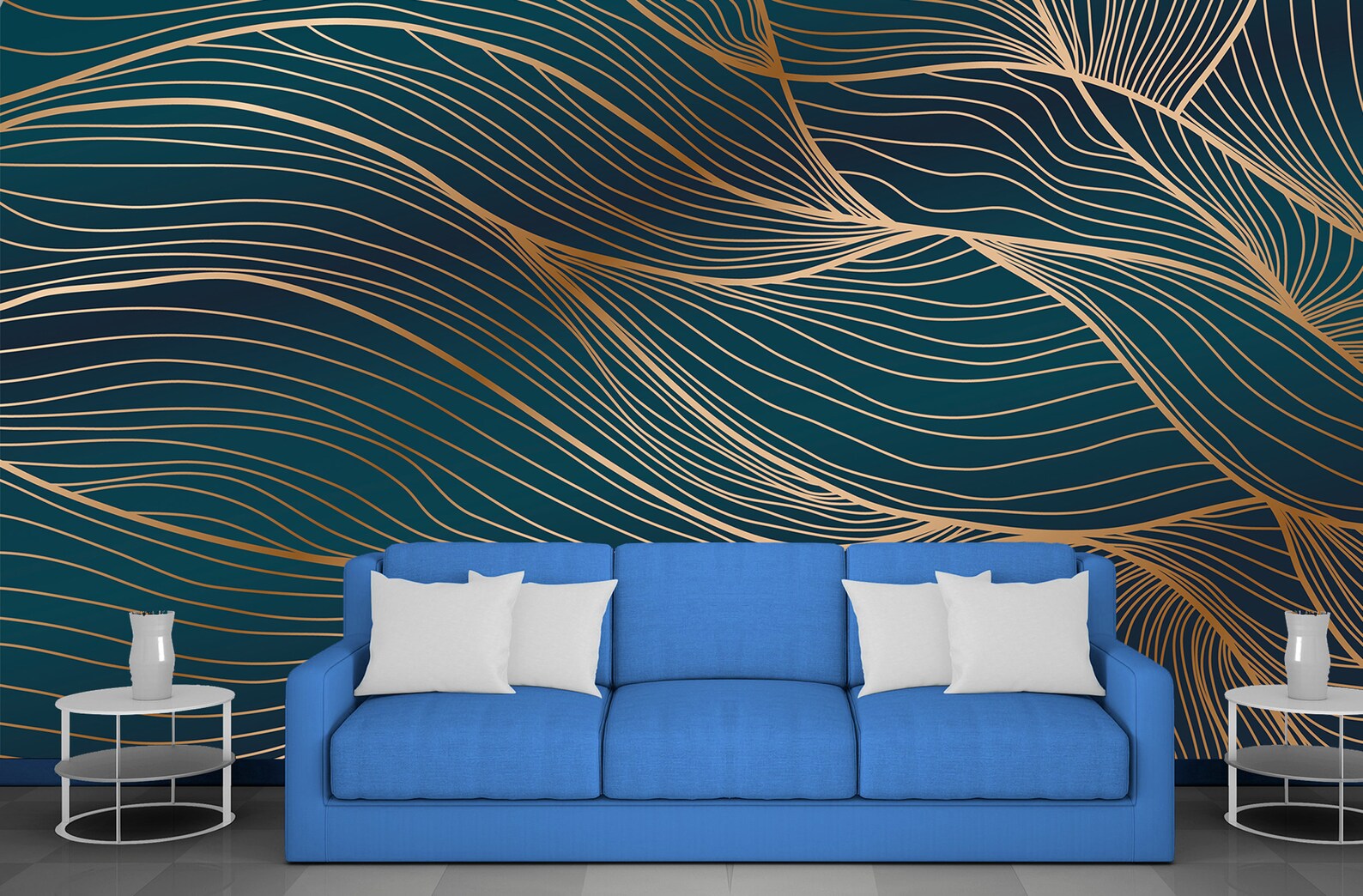 Luxury Gold Pattern Wallpaper. Art Deco Pattern Interior Wall Etsy