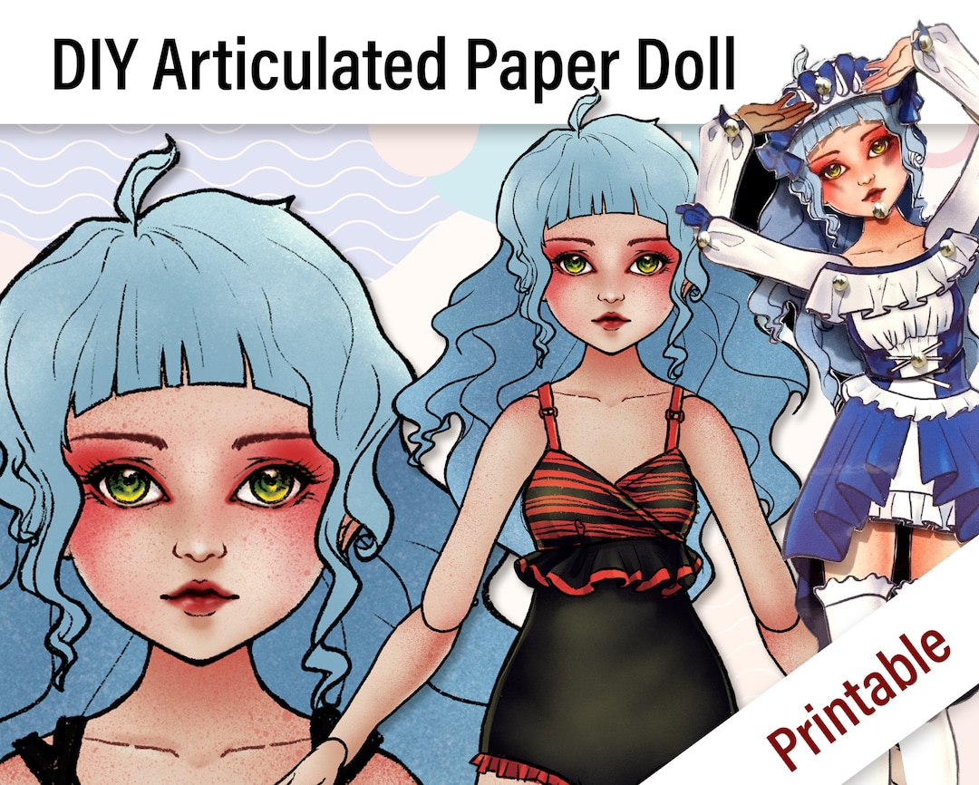 Paper Doll Diy Poseable Doll DIY Articulated Jointed Paper Doll