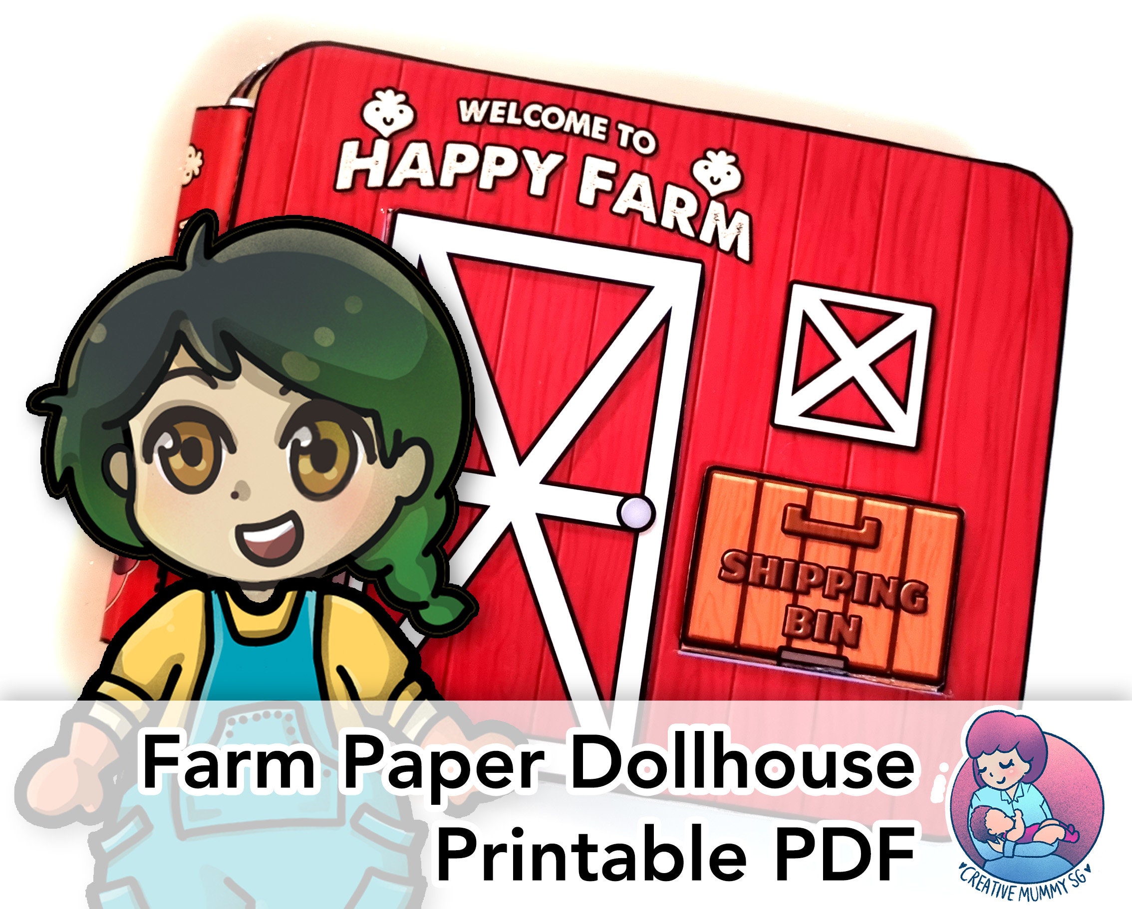 DIY Happy Farm Busy Book Printable Paper Dollhouse Activity pic