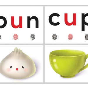 印刷可能なイラスト付き CVC 単語フラッシュ カード | フォニックスで幼児に読み方を教える | 基本的な単語ファミリー | 文字の音の組み合わせ (88 語)