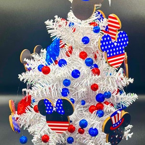 Patriotic Mickey Mouse Tabletop Tree          Ships tomorrow!
