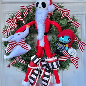 Santa Jack Skellington Christmas Wreath
