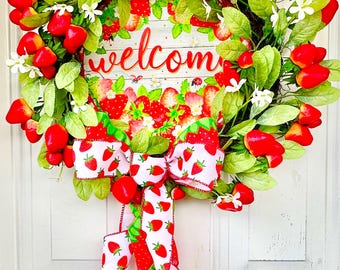 Sweet Strawberry Summer Wreath