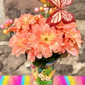 Zinnias, Butterflies and Berries Bouquet