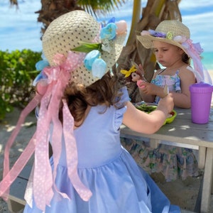 Custom Decorated Easter Bonnets     Ships next day (excluding) Sunday)!