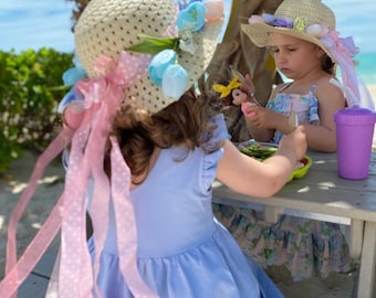 Custom Decorated Easter Bonnets     Ships next day (excluding) Sunday)!