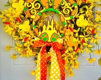 Happiest Place on Earth Easter Bunny Wreath