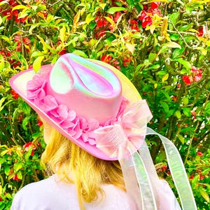 Pink Iridescent Hawaiian Cowboy Hat