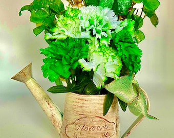 St. Patrick’s Day Watering Can Bouquet    Ships next business day!