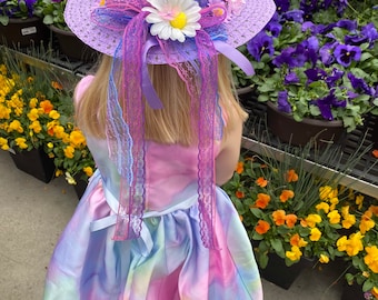 Custom Designed Easter Bonnet with Coordinating Purse and Gloves Ships next business day!!!!