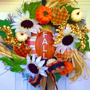Fall Buffalo Plaid Wreath