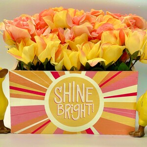 Farmhouse Rustic Crate of Roses  Free shipping next business day, free gift bag and card for Mother’s Day!