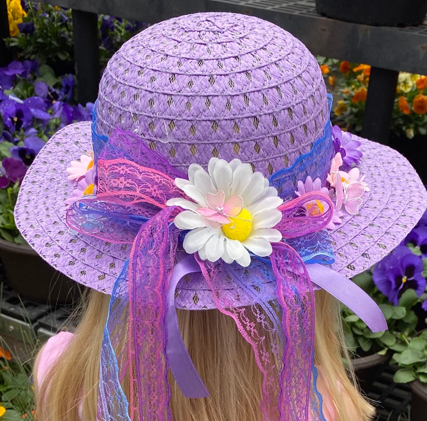 Custom Designed Easter Bonnet With Coordinating Purse and 