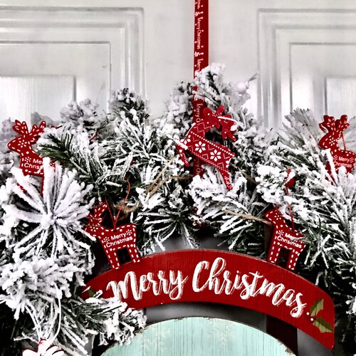 Here Comes Santa Claus Christmas Wreath Free wreath storage shops bag!