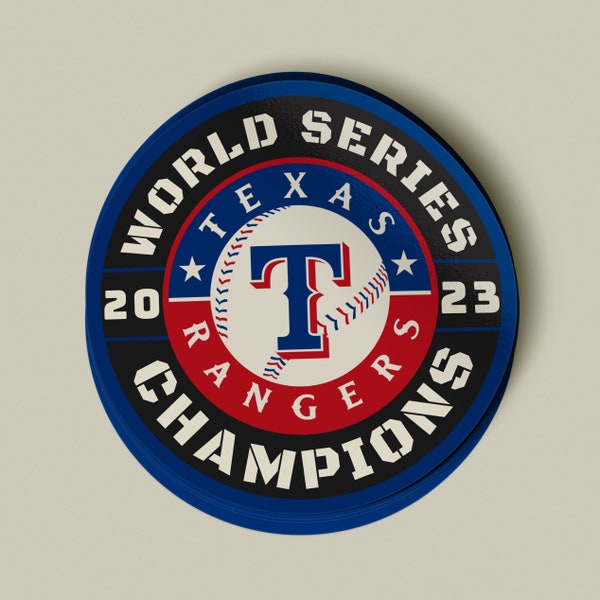 2023 Texas Rangers Champion Sticker world  series Decal MLB Stickers decal  baseball 4"x4" High Quality! FREE SHIPPING