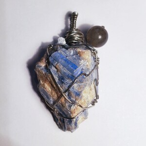Blue Kyanite Wire-Wrapped Necklace