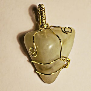 Prehnite Wire-Wrapped Necklace