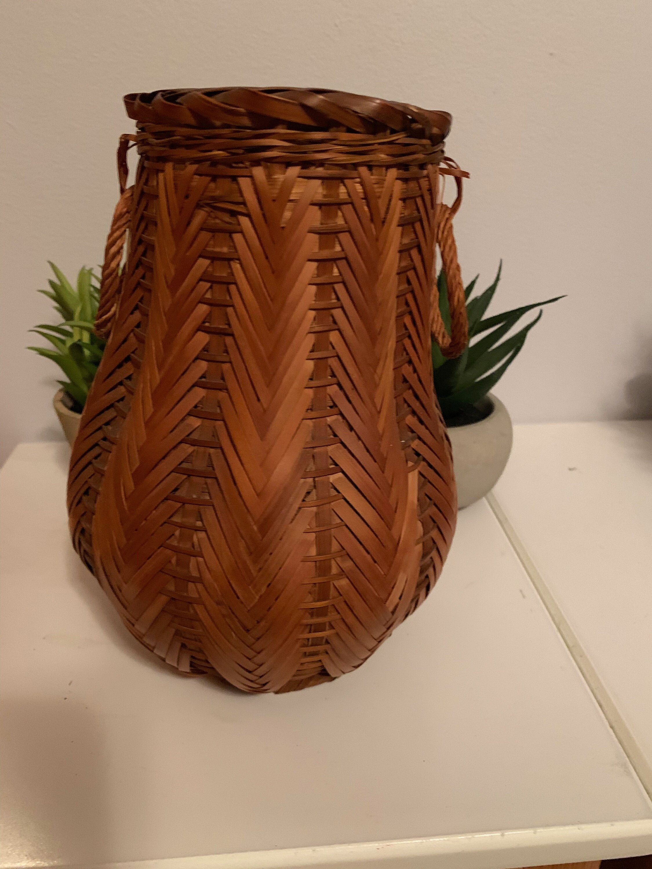 Antique Japanese Ikebana Basket Etsy