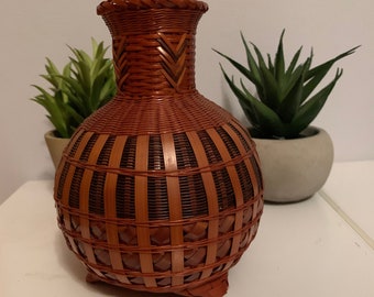 Vintage Bamboo Ikebana Vase
