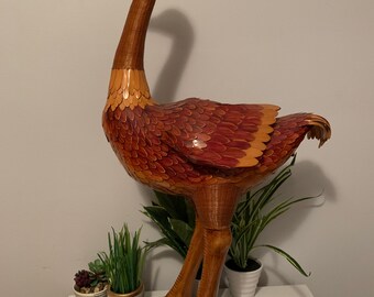 Shanghai Handicrafts Chinese Woven Wicker Ostrich