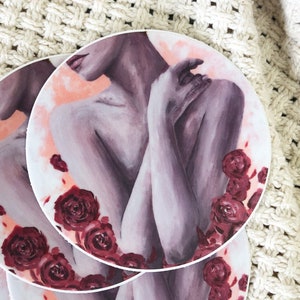 Romantica Sticker Round Vinyl Sticker image 1