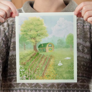 Garden Cottage - hand signed fine art print