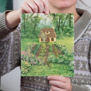 Garden Cottage - Original Acrylic Painting
