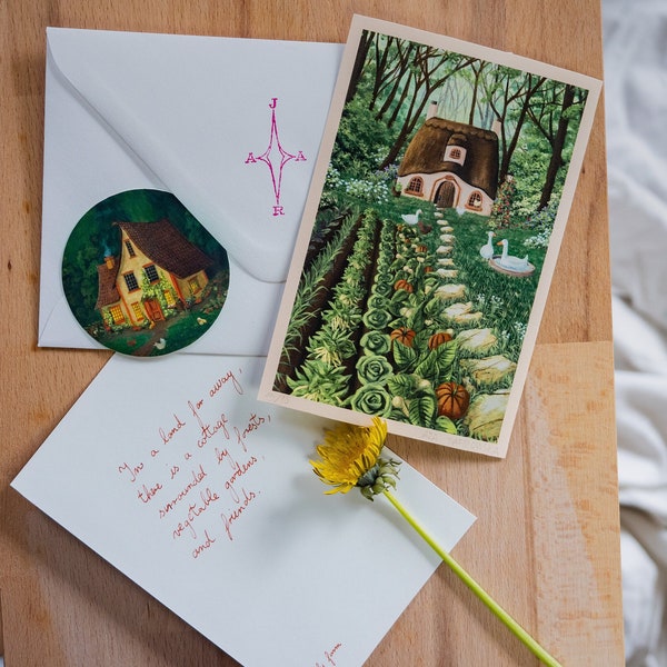 Friendly Farm Mini Print Pack - Limited Edition of 14 Print Packs with Hand-written Note on the back and The Pumpkin Lover's Sticker