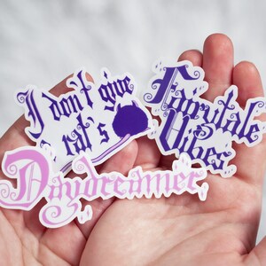 Fairytale Vibes PACK DE 3 pegatinas transparentes brillantes de bellas artes