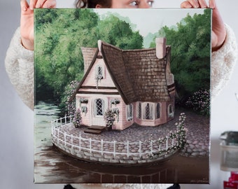 Dreamer's Cottage - Original Acrylic Painting