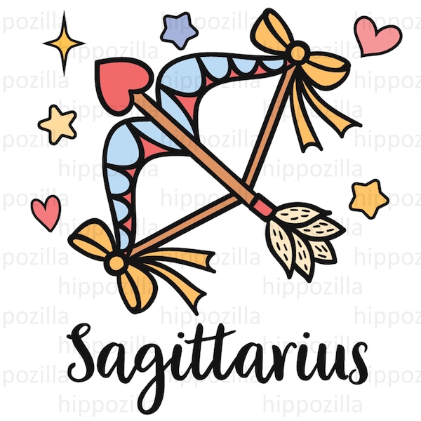 Sagittarius Zodiac Sign Digital Download | Astrology Art Print | Horoscope Wall Decor | Birth Month Gift | Svg, Png, Dxf, Eps Files Included