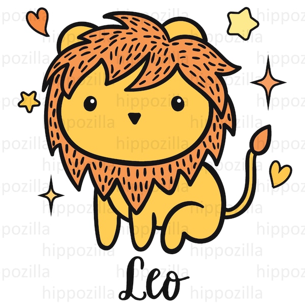 Leo Zodiac Sign Digital Download | Astrology Art Print | Horoscope Wall Decor | Birth Month Gift | Svg, Png, Dxf, and Eps Files Included