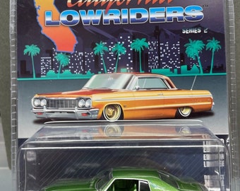 1970 Chevrolet Monte Carlo Lowrider Green 1/64 Scale Diecast Model Car By GREENLIGHT 63030 D (Limited Edition)