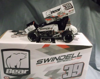 Winged Sprint Car #39 Sammy Swindell Bear Archery 1/18 Scale Diecast Model Sprint Car By ACME A1809512