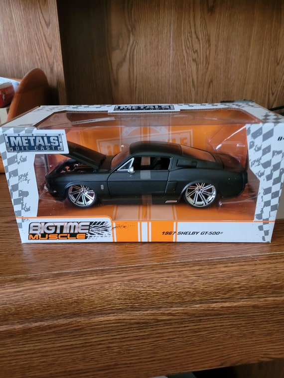 1967 Ford Mustang Shelby GT500 Matt Dark Gray With Black Stripes 1 24 Diecast Model Car by Jada very Hard to Find Etsy Canada