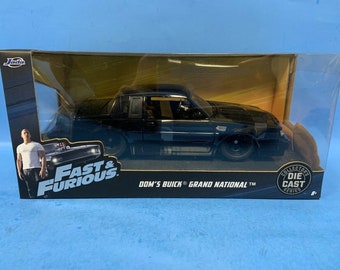 Dom's Buick Grand National Black FAST & FURIOUS 1/24 Scale Diecast Model Car By JADA 99539