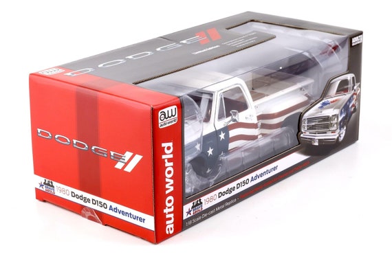 1980 Dodge D150 Adventurer Pickup American Flag 1/18 Scale