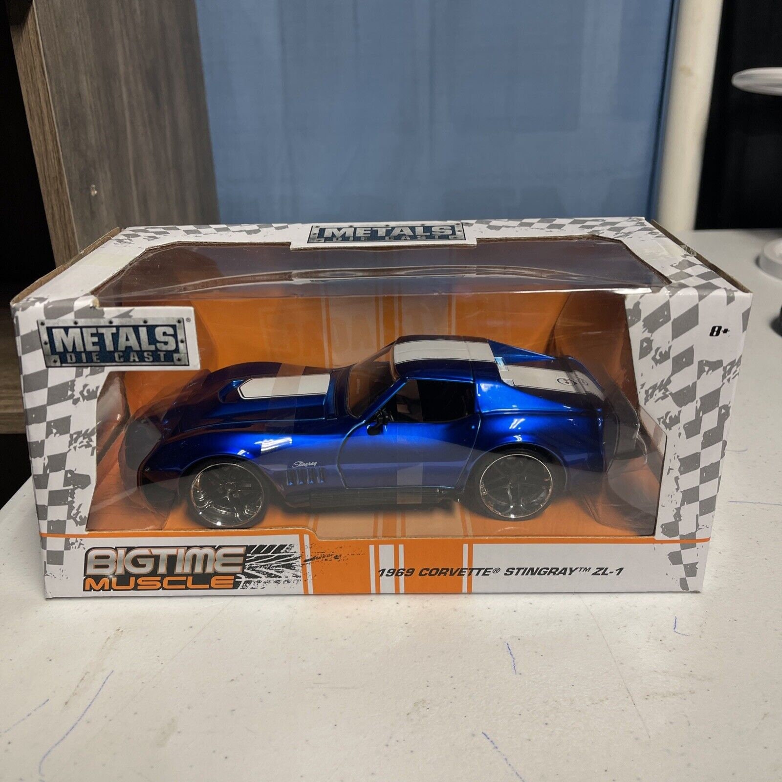 1969 Chevrolet Corvette Stingray ZL 1 Blue 1 24 Scale Diecast Model Car by JADA 30532 Etsy Canada