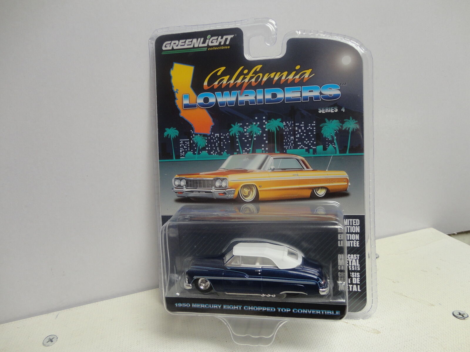 1950 Mercury Eight Convertible Lowrider Dark Blue 1/64 CAR