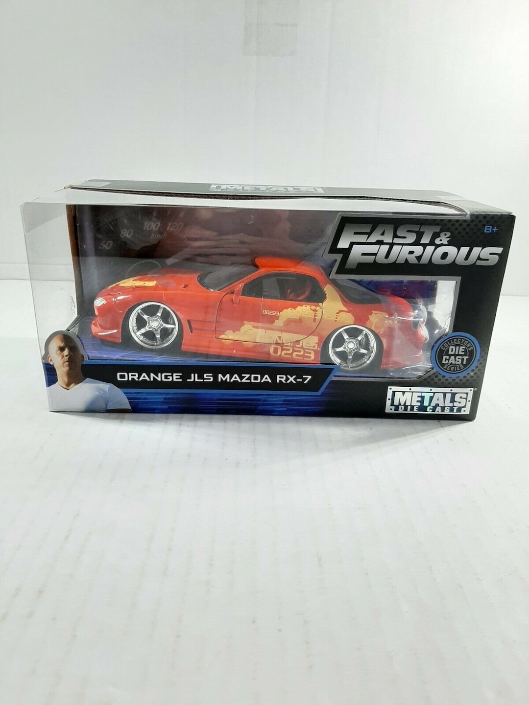 Jada 1/24 Fast & Furious – Mazda RX-7 Orange, JLS, 30747, Diecast, Occasion