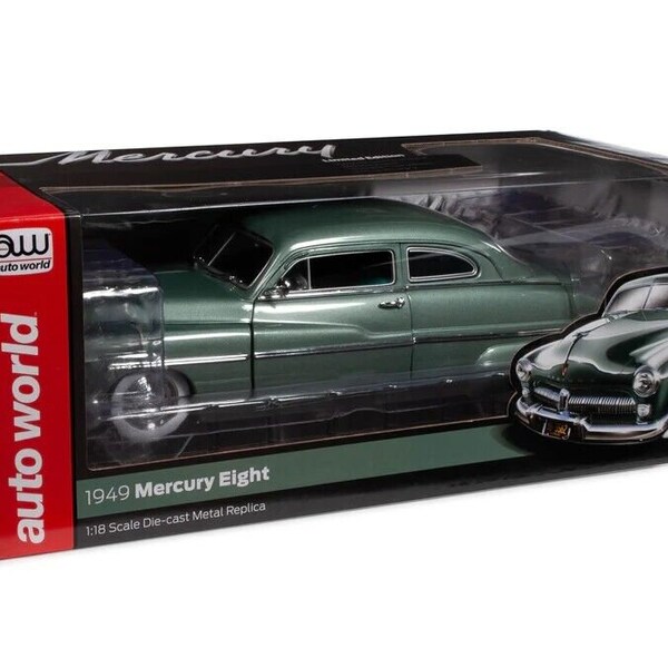 Maquette Voiture Mercury Eight Coupé 1949 AutoWorld 1/18 - Neuve En Boîte - Collection