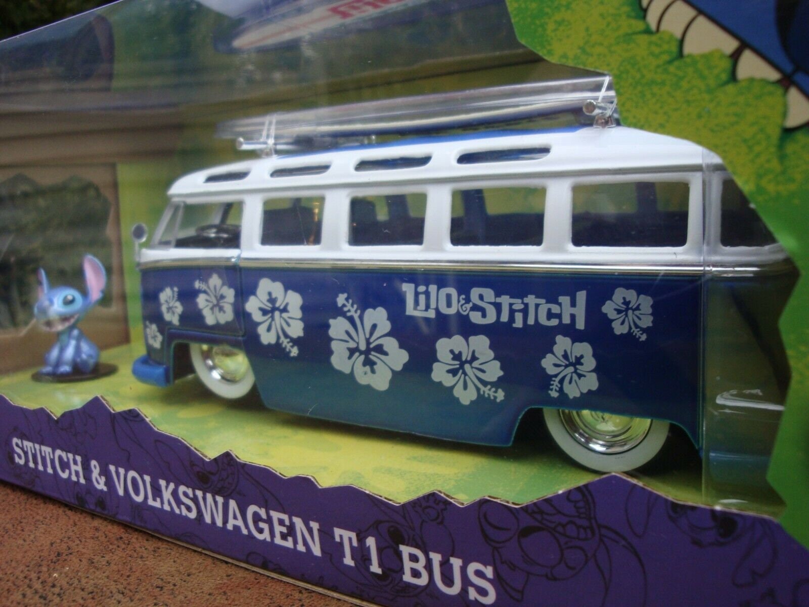 Volkswagen T1 Bus & Stitch Figurine With Surfboard lilo Etsy